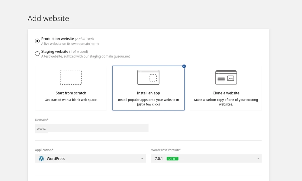 Deploy website